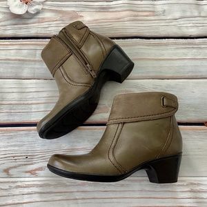 CLARKS Genuine Leather Booties